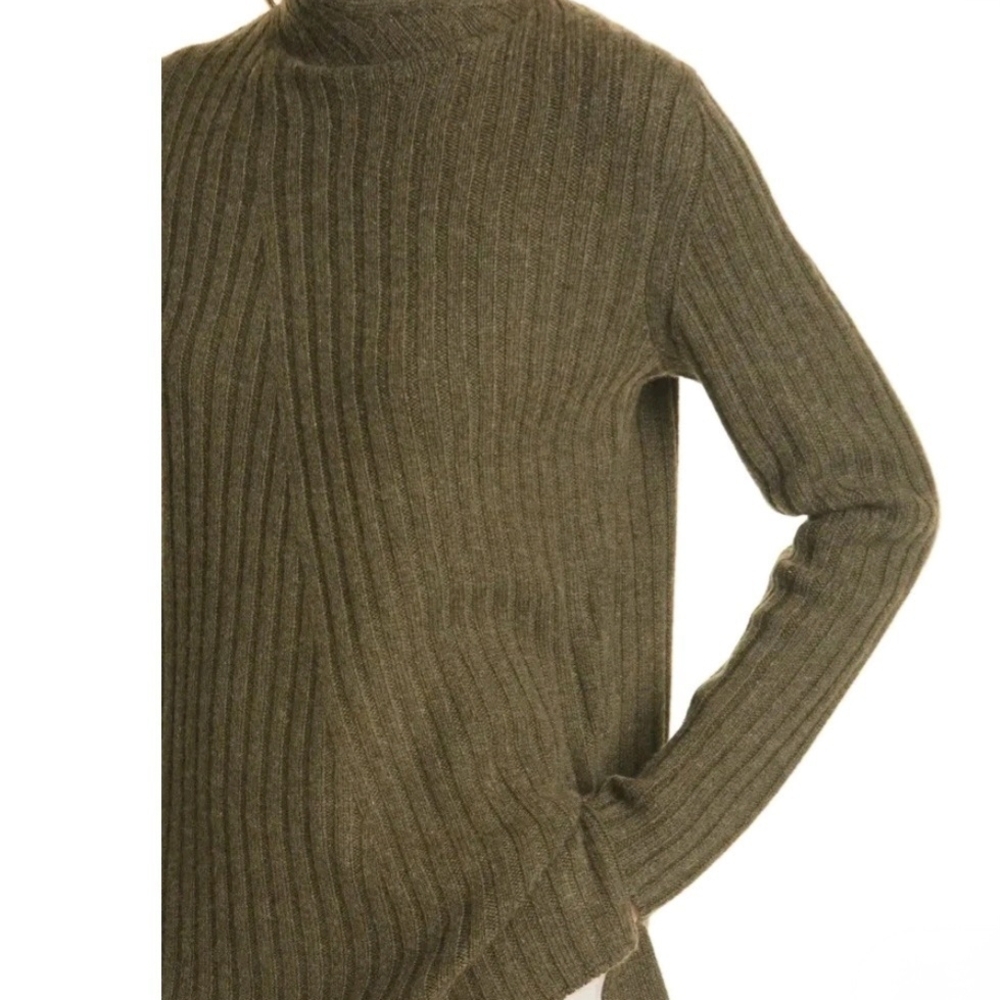 Vince Women's Beige Wool/Cashmere Blend Luxury Turtleneck Sweater Size: XXS cozy - Picture 3 of 14